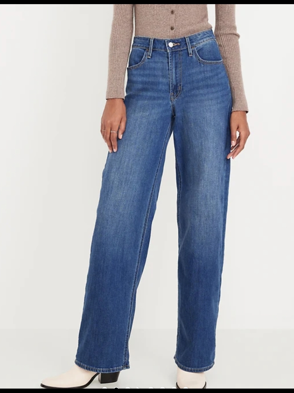 Old Navy High-Rise WOW Wide-Leg Jeans in Blue Wash